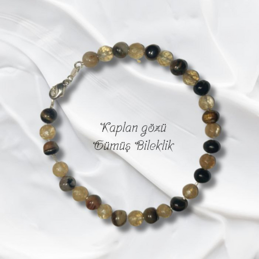 Kaplan Gözü Gümüş Bileklik